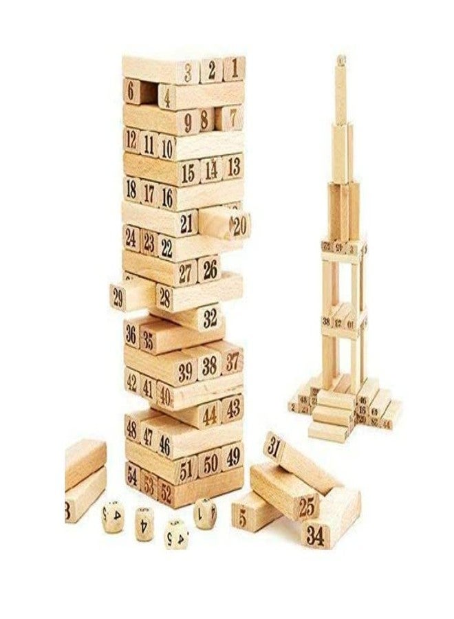 Qwick Click Kid's and for Adult s Wooden Building Blocks Educational Game Toy - 54 Pieces and 4 Dice - ISI Approved - Image 3